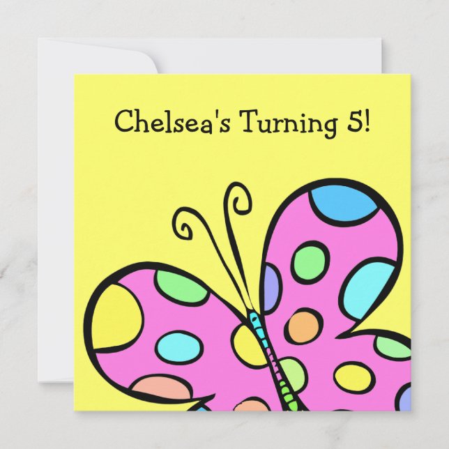 Butterfly Party Invitation (Front)