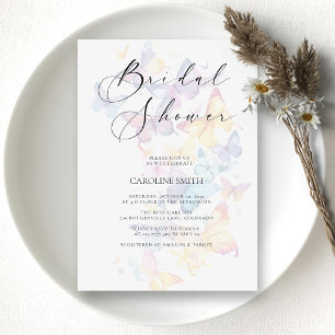 Butterfly Pastel Bridal Shower Invitation