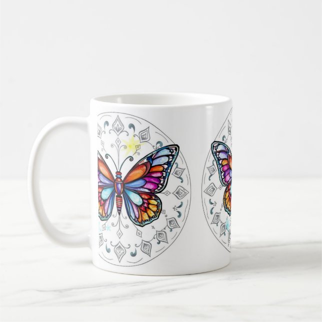 Butterfly Pastel Coffee Mug (Left)