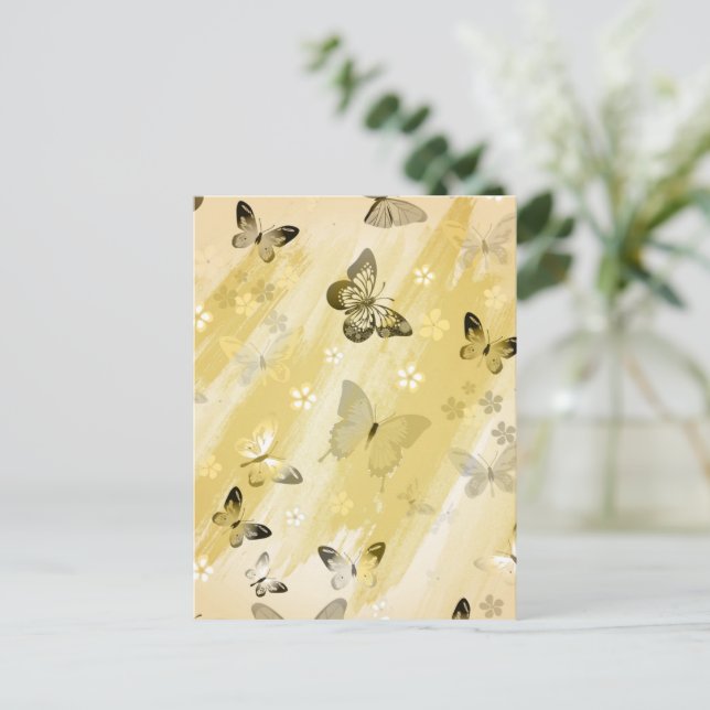 Butterfly Pattern 10 Holiday Postcard (Standing Front)