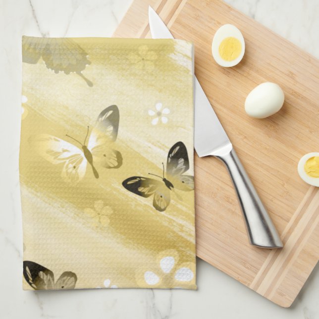 Butterfly Pattern 10 Tea Towel (Quarter Fold)