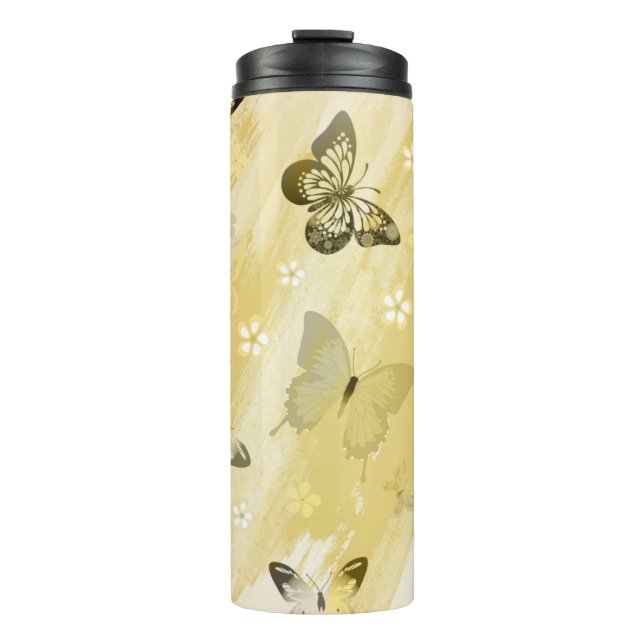 Butterfly Pattern 10 Thermal Tumbler (Front)