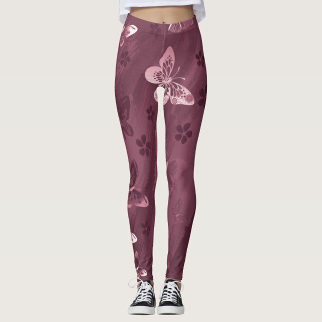 Butterfly Pattern 16 Leggings (Front)