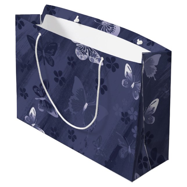 Butterfly Pattern 17 Large Gift Bag (Back Angled)