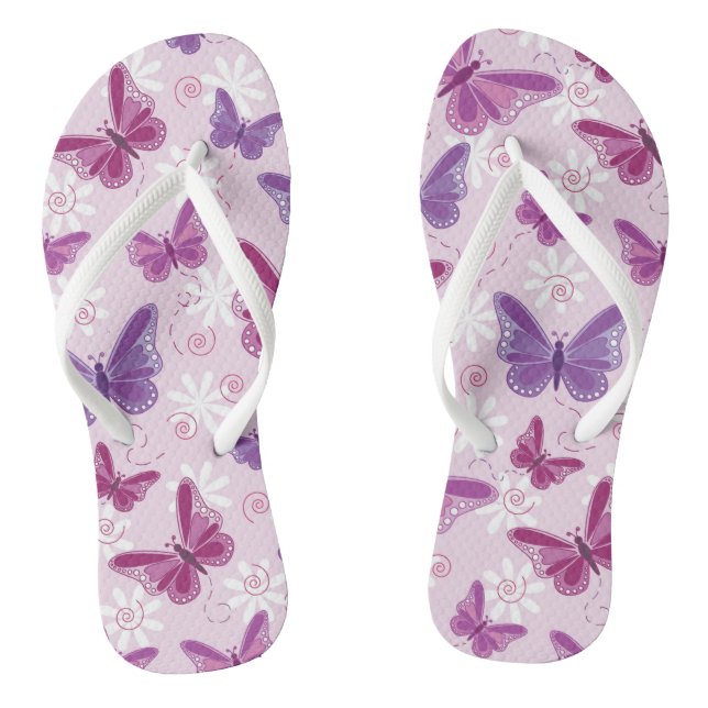 butterfly pattern 2 jandals (Footbed)