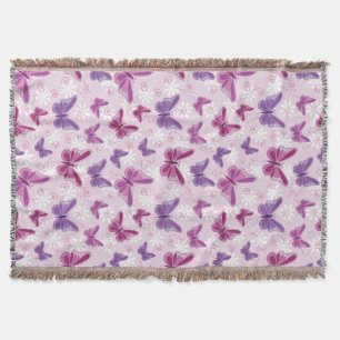 butterfly pattern 2 throw blanket