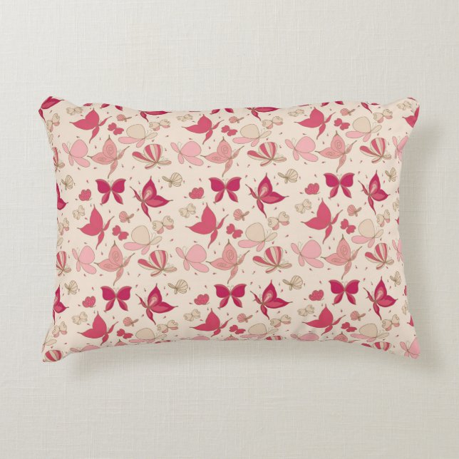butterfly pattern 3 decorative cushion (Front)