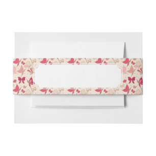 butterfly pattern 3 invitation belly band