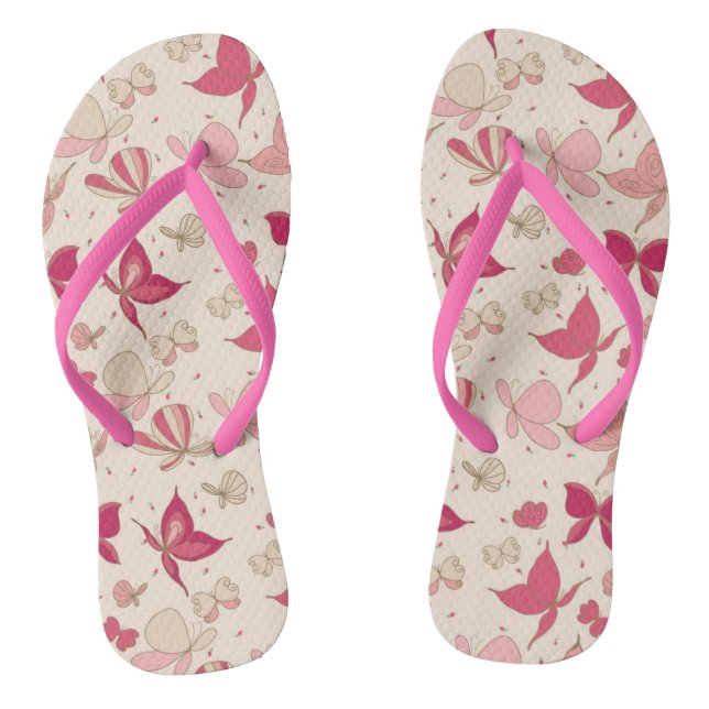 butterfly pattern 3 jandals (Footbed)