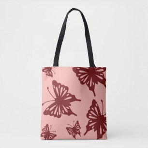 butterfly pattern 3 tote bag