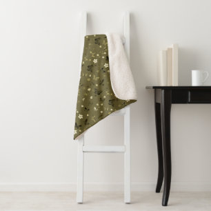 Butterfly Pattern 4 Sherpa Blanket