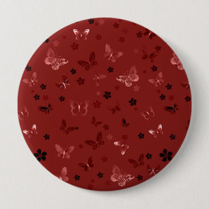 Butterfly Pattern 6 10 Cm Round Badge