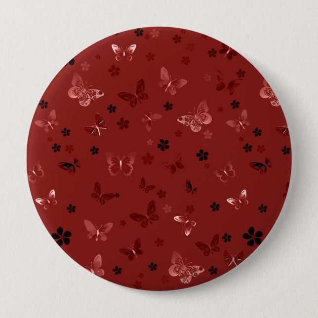Butterfly Pattern 6 10 Cm Round Badge (Front)