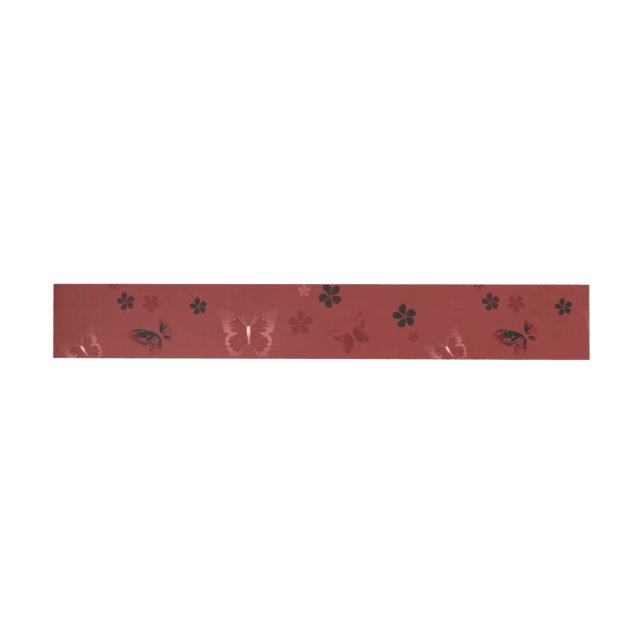 Butterfly Pattern 6 Wrap Around Label (Individual)