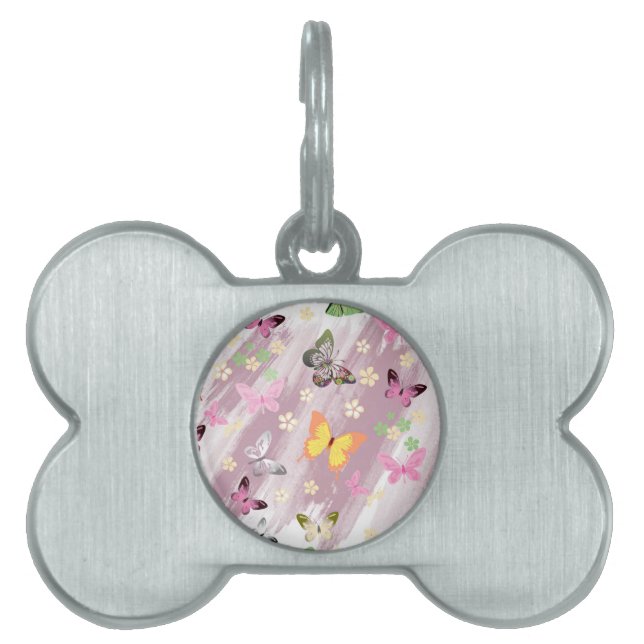 Butterfly Pattern 7 Pet ID Tag (Front)