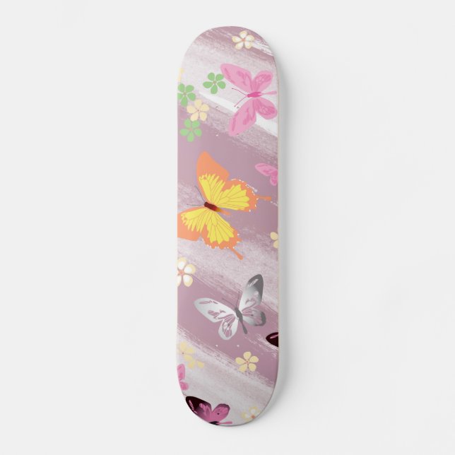 Butterfly Pattern 7 Skateboard (Front)