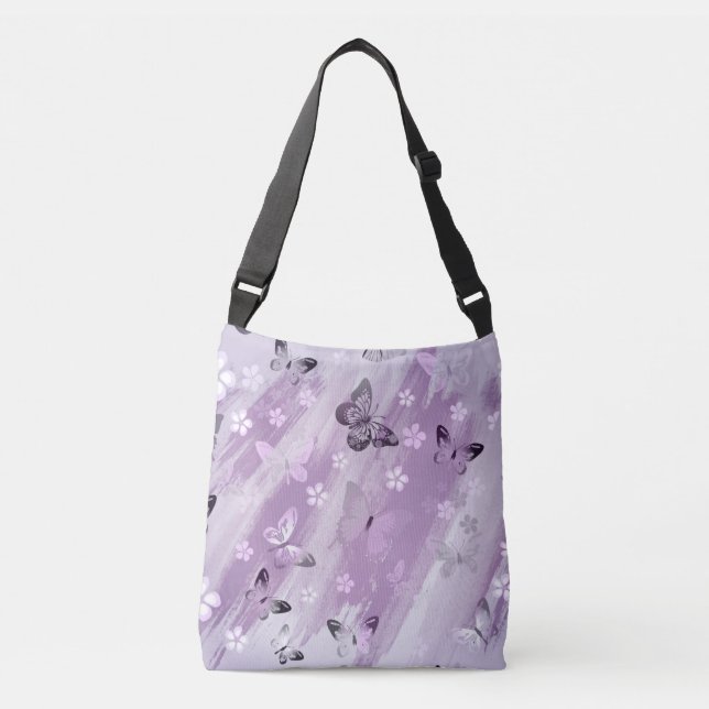 Butterfly Pattern 8 Crossbody Bag (Front)