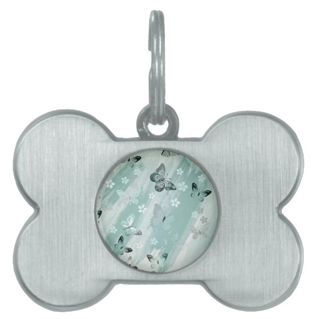 Butterfly Pattern 9 Pet ID Tag (Front)