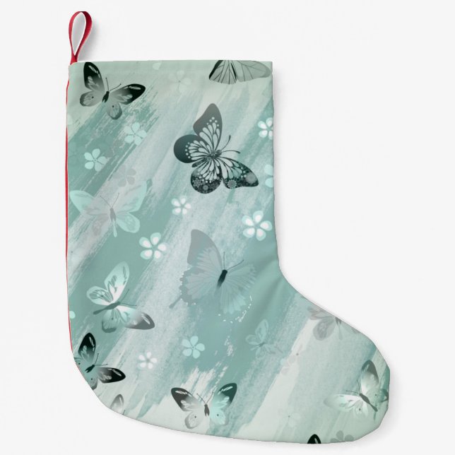 Butterfly Pattern 9 Small Christmas Stocking (Front)