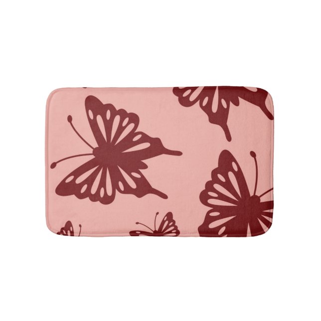 butterfly pattern bath mat (Front)