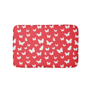 Butterfly pattern bath mat