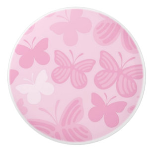 Butterfly pattern ceramic knob
