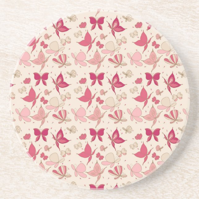 butterfly pattern coaster (Front)
