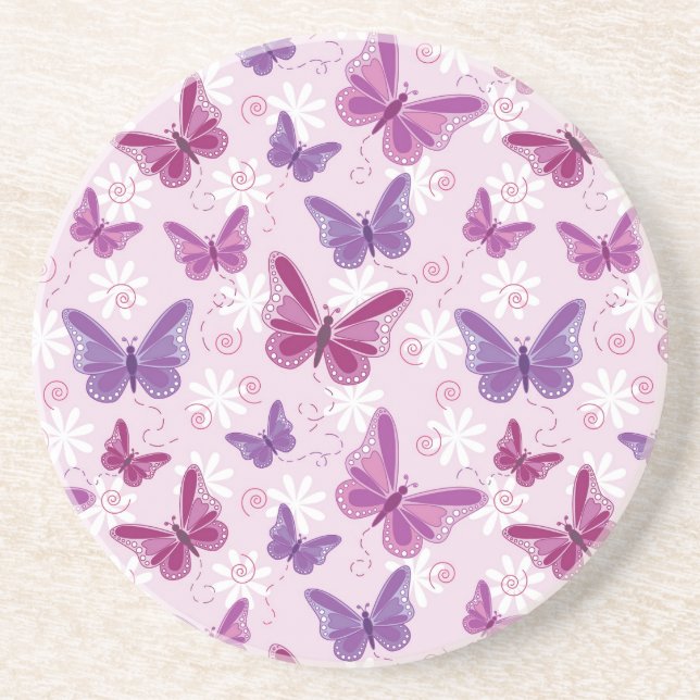 butterfly pattern coaster (Front)