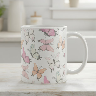Butterfly Pattern Coffee Mug