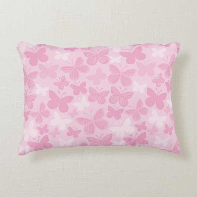 Butterfly pattern decorative cushion (Front)