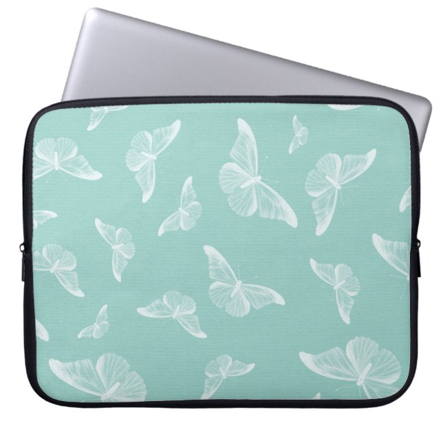 Butterfly pattern digital paper laptop sleeve (Front)