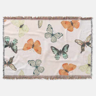 Butterfly Pattern Fleece Cotton Throw Blanket