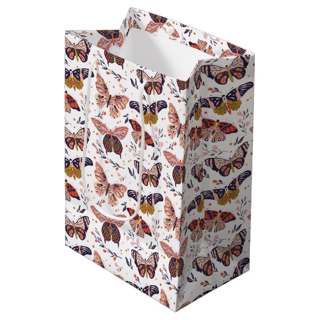 Butterfly Pattern Gift Bag (Front Angled)