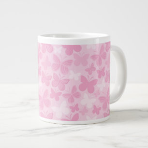 Butterfly pattern large coffee mug