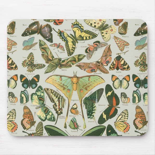 Butterfly pattern mouse pad (Front)