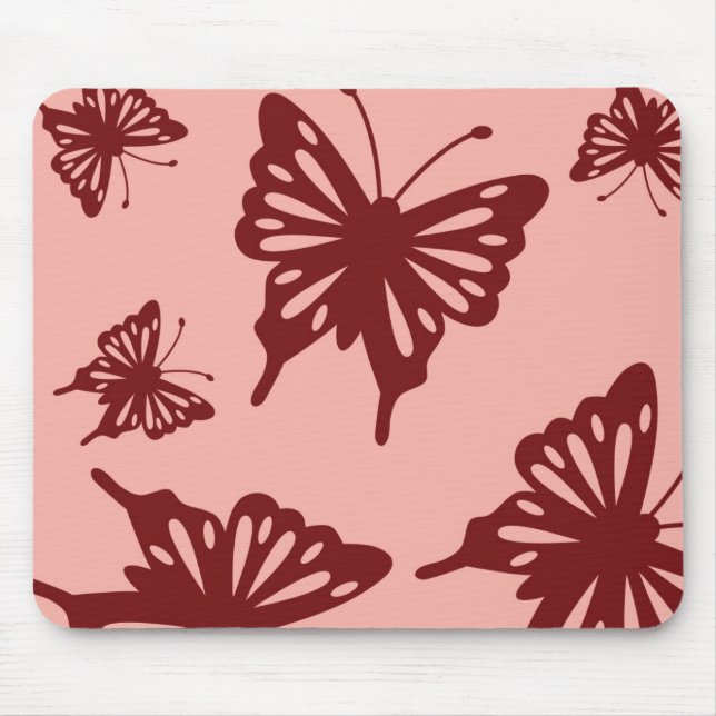 butterfly pattern mouse pad (Front)