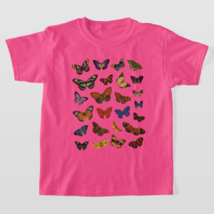Butterfly Pattern – Nature-Inspired Botanical T-Shirt