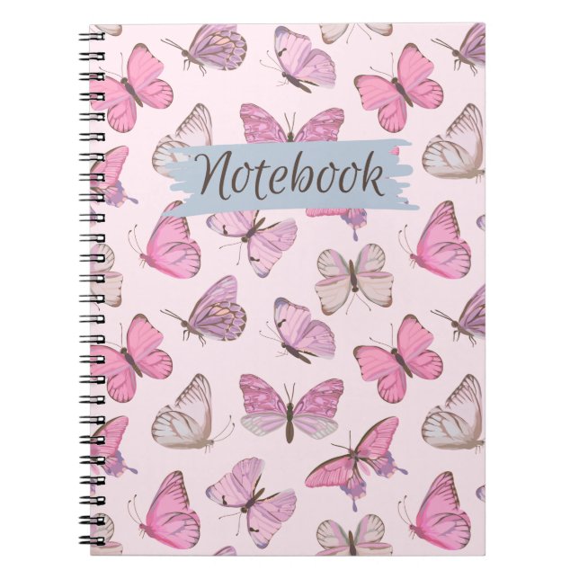 Butterfly Pattern Notebook Cover Design (Front)