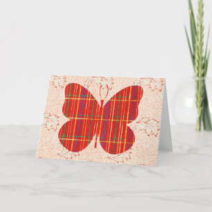 Butterfly Pattern on Pattern Art Note Card 3
