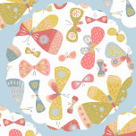 Butterfly Pattern Paper Coaster<br><div class="desc">Butterflies in soft green,  pink,  blue and yellow.  Perfect for adding that extra touch to your any party or celebration.  Original art by Nic Squirrell.</div>