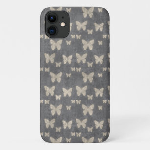 Butterfly Pattern, Pattern Of Butterflies, Grey Case-Mate iPhone Case