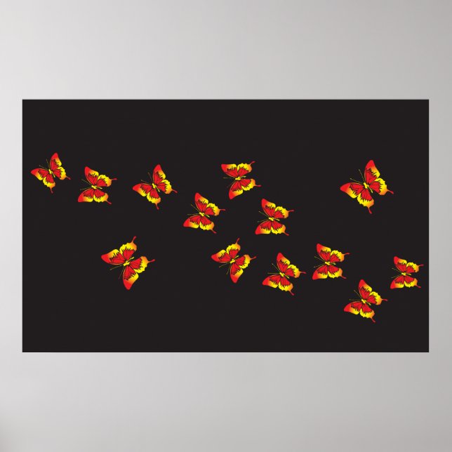 Butterfly Pattern Poster (Front)