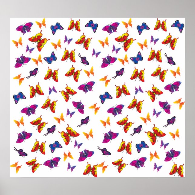 Butterfly Pattern Poster (Front)
