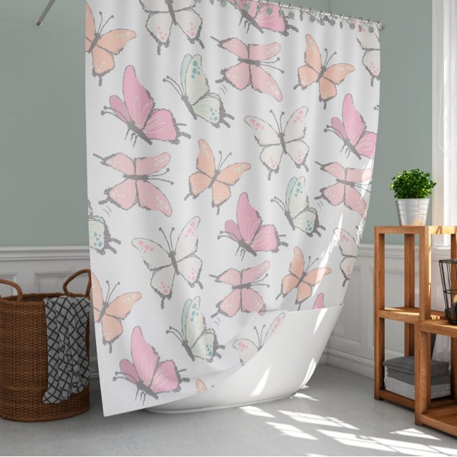 Butterfly Pattern  Shower Curtain (Creator Uploaded)