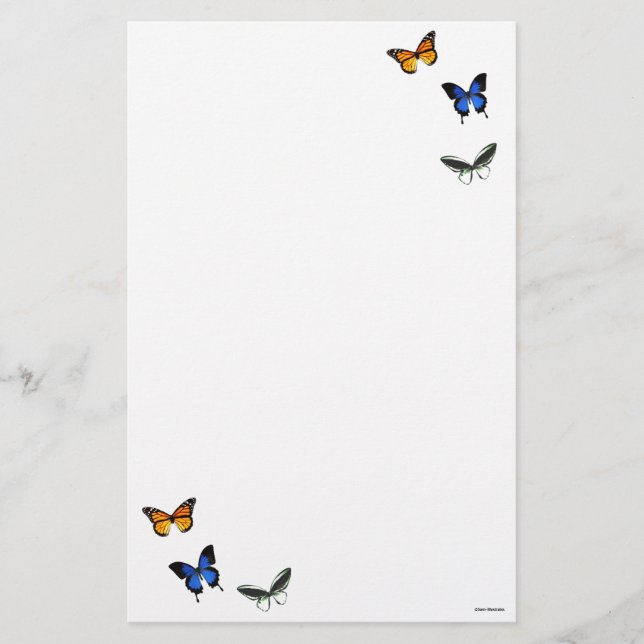 Butterfly Pattern Stationary Stationery (Front)