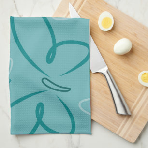Butterfly pattern tea towel