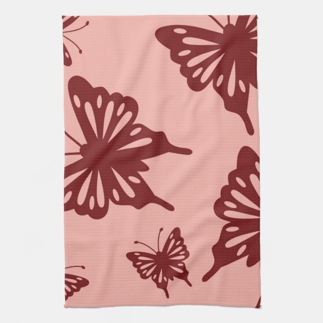 butterfly pattern tea towel (Vertical)
