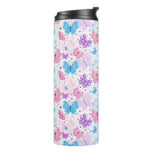 Butterfly Pattern Thermal Tumbler