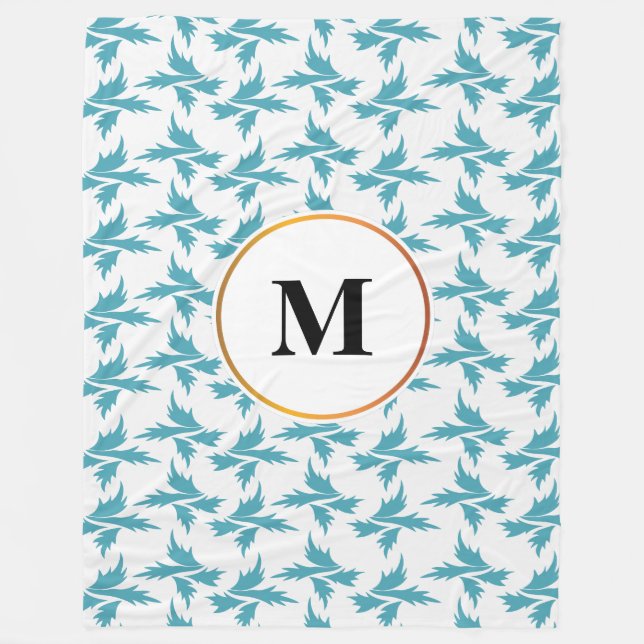 butterfly patterned fleece blanket (Front)