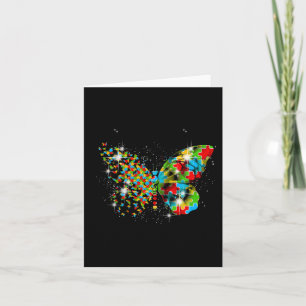 Butterfly Peace Lover Autism Awareness Month Men W Card